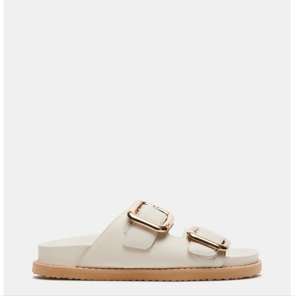 NEW! Steve Madden Women's Cape White Leather Sandals, Size 11 - Picture 3 of 9